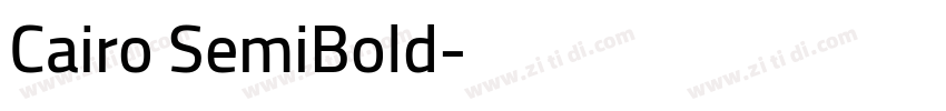 Cairo SemiBold字体转换